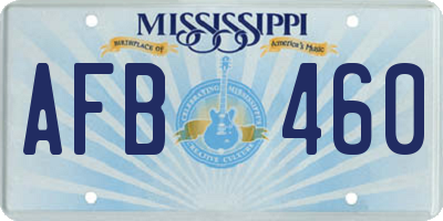 MS license plate AFB460