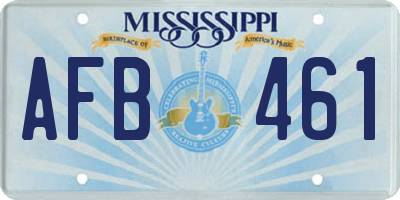 MS license plate AFB461