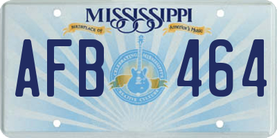 MS license plate AFB464