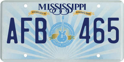 MS license plate AFB465