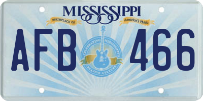 MS license plate AFB466