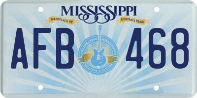MS license plate AFB468