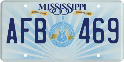 MS license plate AFB469