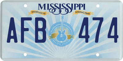 MS license plate AFB474
