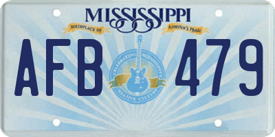 MS license plate AFB479