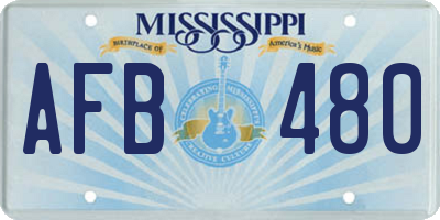 MS license plate AFB480