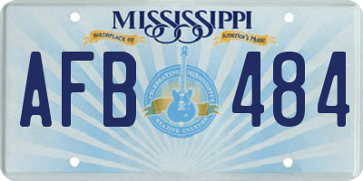 MS license plate AFB484