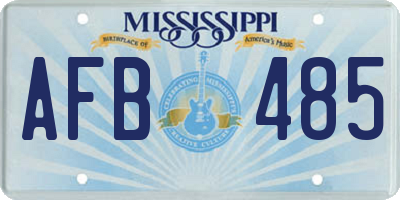 MS license plate AFB485