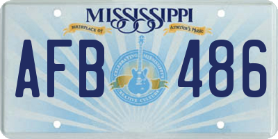 MS license plate AFB486