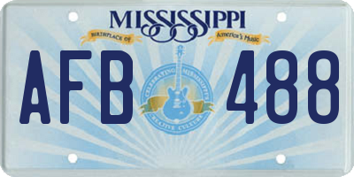MS license plate AFB488