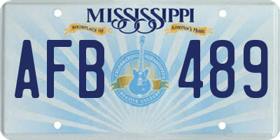 MS license plate AFB489