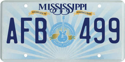 MS license plate AFB499