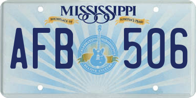 MS license plate AFB506