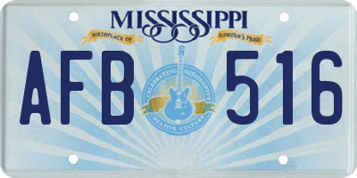 MS license plate AFB516