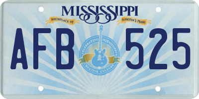 MS license plate AFB525