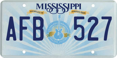 MS license plate AFB527