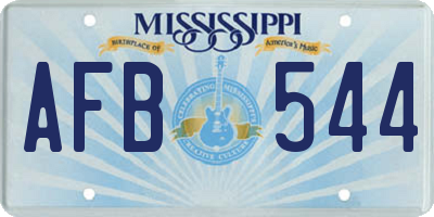 MS license plate AFB544