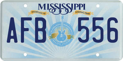 MS license plate AFB556