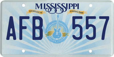MS license plate AFB557