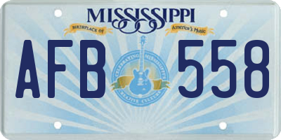 MS license plate AFB558
