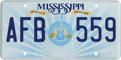 MS license plate AFB559
