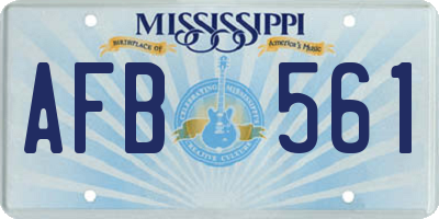 MS license plate AFB561