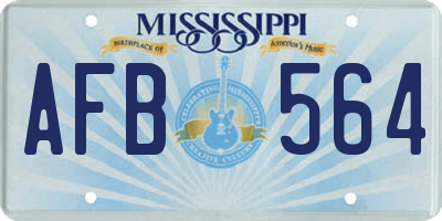 MS license plate AFB564
