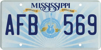 MS license plate AFB569