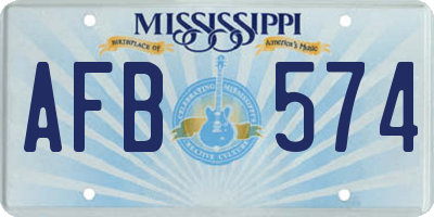 MS license plate AFB574