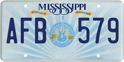 MS license plate AFB579