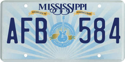 MS license plate AFB584