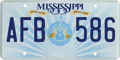 MS license plate AFB586