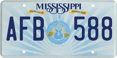 MS license plate AFB588