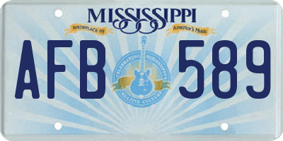 MS license plate AFB589