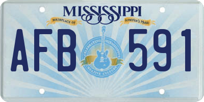 MS license plate AFB591