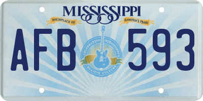 MS license plate AFB593