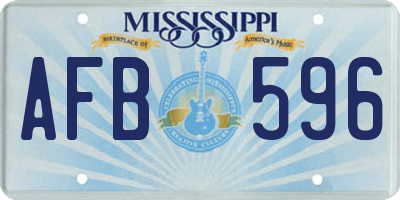 MS license plate AFB596
