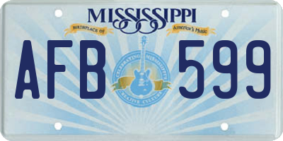 MS license plate AFB599