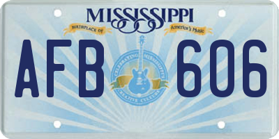 MS license plate AFB606