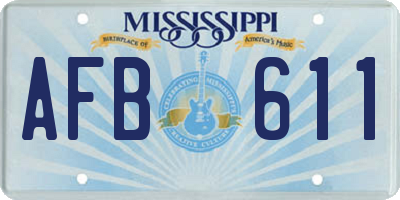 MS license plate AFB611