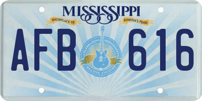 MS license plate AFB616