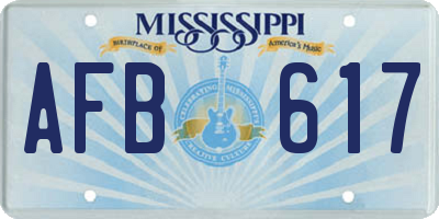 MS license plate AFB617