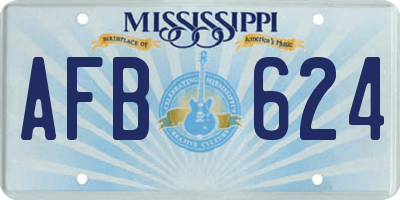 MS license plate AFB624