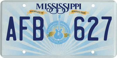 MS license plate AFB627
