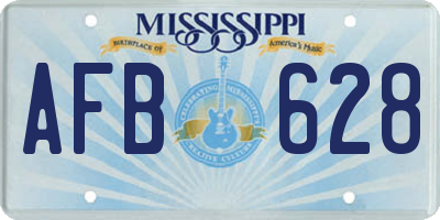 MS license plate AFB628