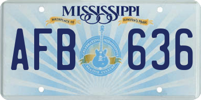 MS license plate AFB636