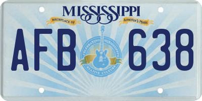 MS license plate AFB638