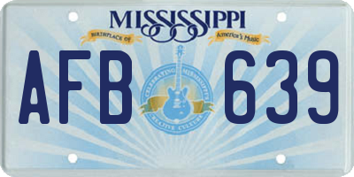 MS license plate AFB639