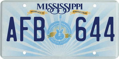 MS license plate AFB644