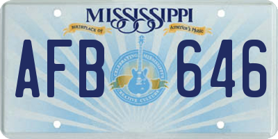 MS license plate AFB646